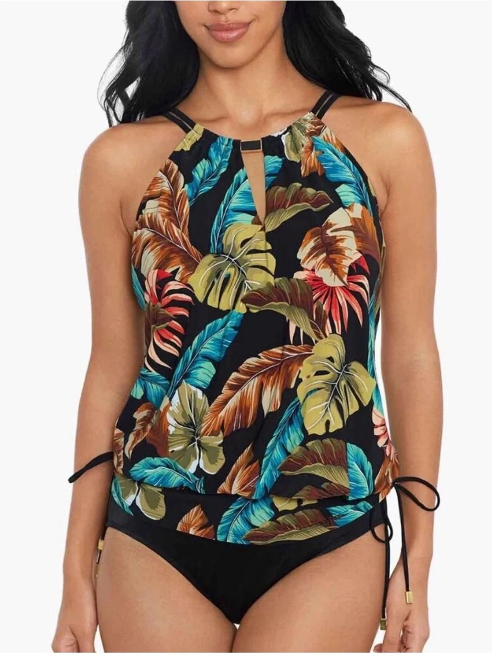 NWT Magicsuit Susan Aloe Tropical One Piece Swimsuit dress Size 10